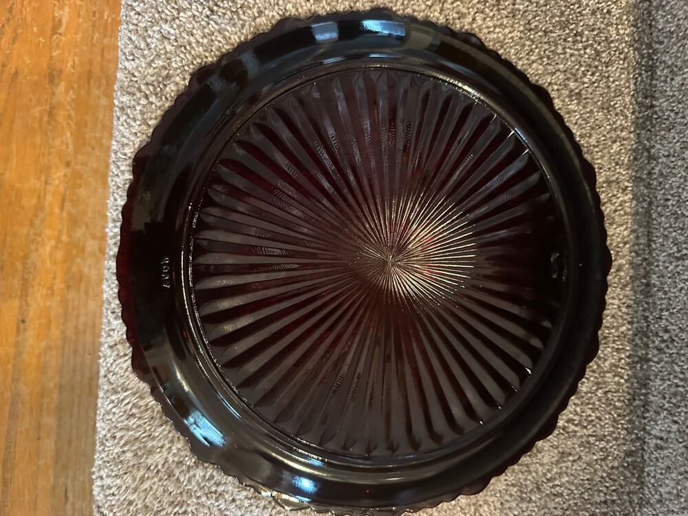 Avon 1876 Cape Cod Ruby Red Dinner Plate